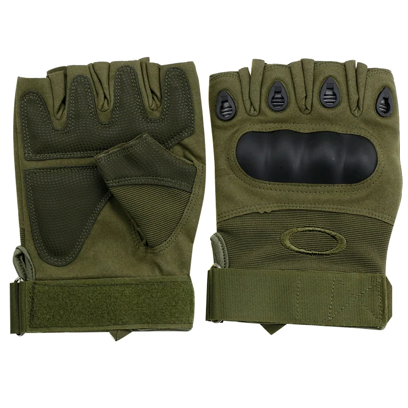 Уличные тактические перчатки спортивные с открытыми пальцами цифровой защитой