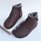 Ботинки женские из натуральной кожи, на меху, зимние, 100%