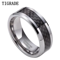 68mm new black carbon fiber mens ring tungsten carbide engagement ring wedding band men women jewelry brand design anel mascul