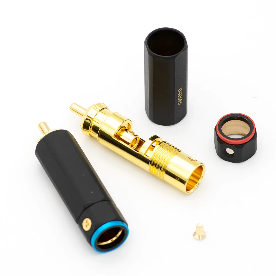 4 шт. позолоченный HIFI медный RCA штекер Hi end самоблокирующийся A/V разъем для аудио