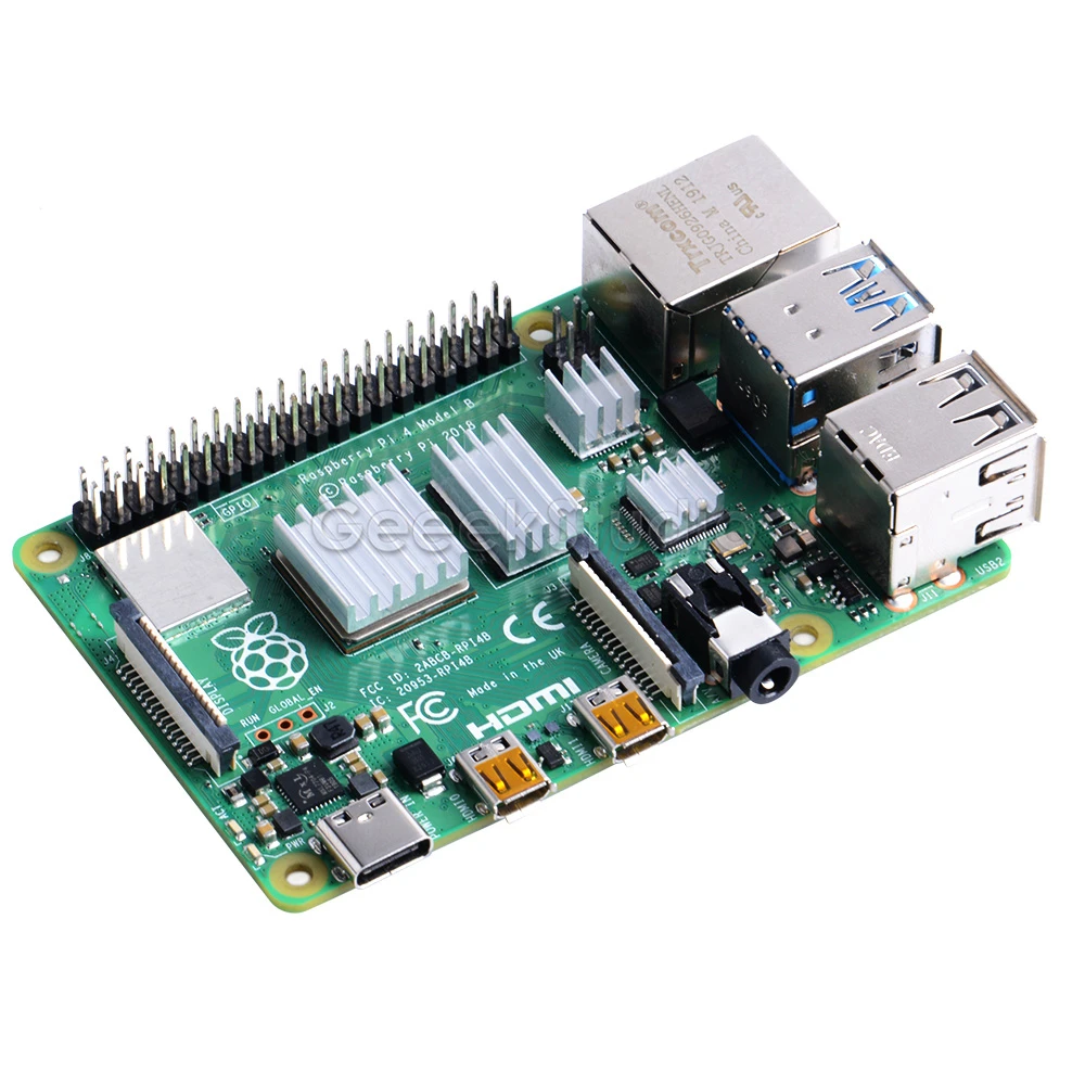 Raspberry Pi 4 Модель B 4 Гб Оперативная память четырёхъядерный 64-разрядный процессор 1,5 ГГц Bluetooth 5,0