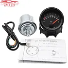 Универсальный автоматический манометр для давления масла, 2 дюйма, 52 мм, 12 В, автомобильный манометр давления масла 0-7 бар, светодиодный измеритель с датчиком для гоночного манометра 12 В, черный держатель