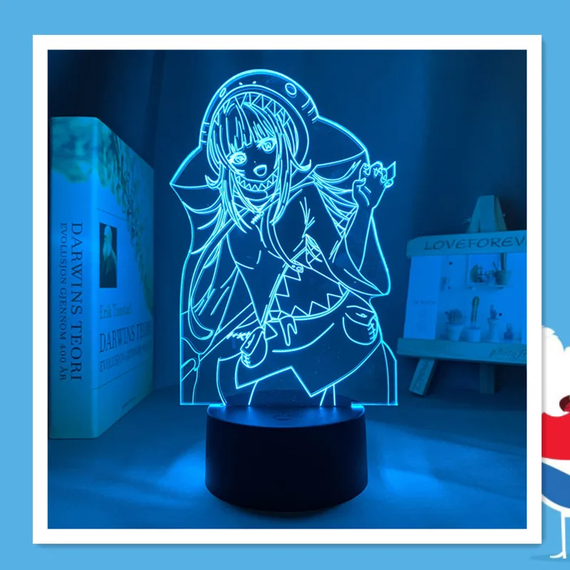 

Genshin Impact Child Night Light Led Color Changing Usb Battery Powered Usb Lamp Gawr Gura Game Room Decor Unique Gift for Gamer