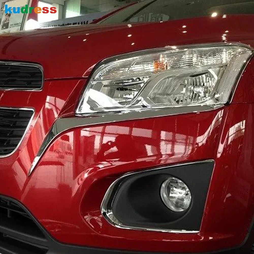 Для Chevrolet Trax 2014 2015 2016 2017 2018 Хром Передняя фара светильник для бровей накладка