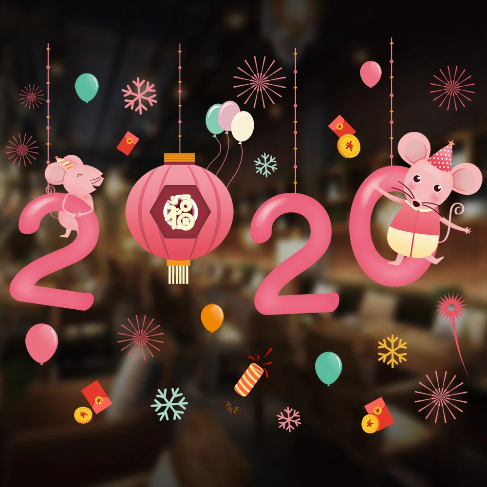 Рождественские наклейки на стекло и окно Электростатическая наклейка сделай сам