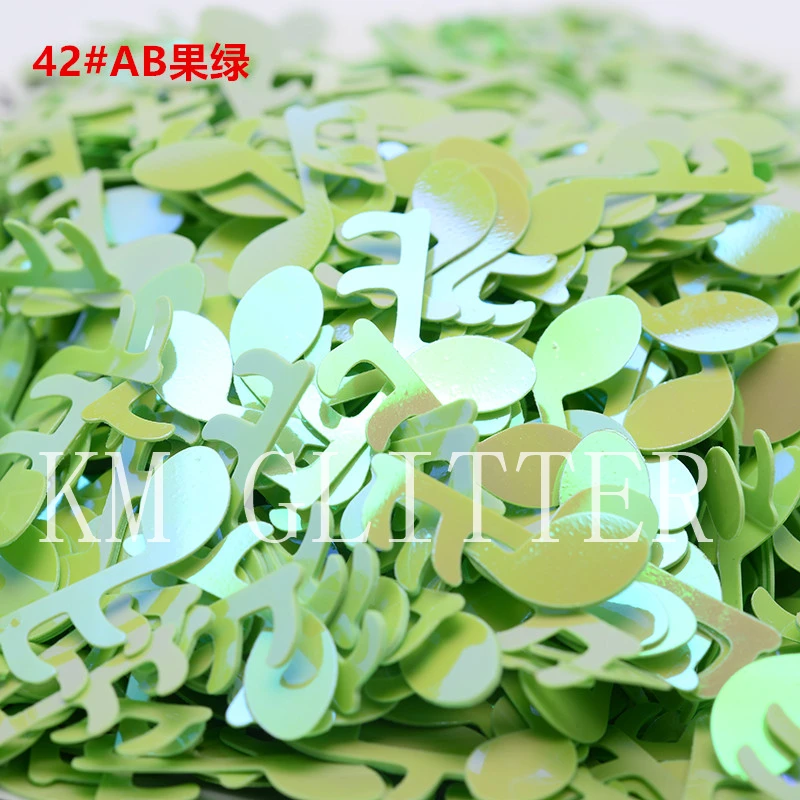 Новые многоцветные музыкальные в форме ноты для ногтей сверкающие конфетти