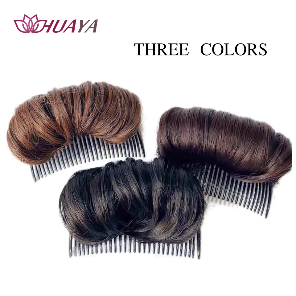 HUAYA Synthetic Hair Invisible Bangs Pad High Straight Hair Up Comb False Hair Accessories Natural Hair Extension For Women Wig images - 6