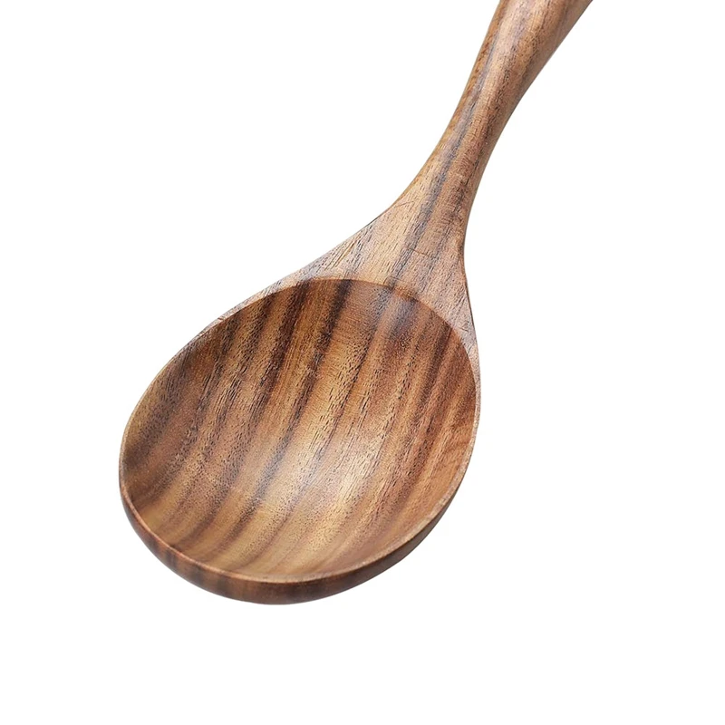 

Wood Acacia Salad Servers for Nonstick Cookware Kitchen Wooden Baking Salad Making Server,2 Pieces