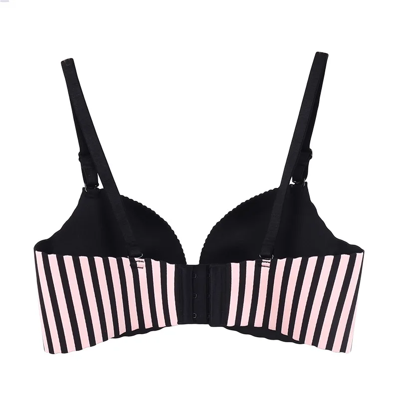 Женский бесшовный бюстгальтер Sanderala в полоску без косточек с эффектом пуш ап