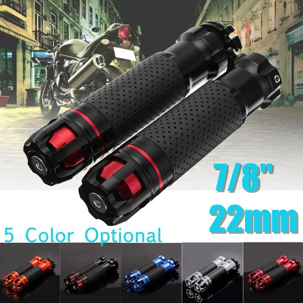 

Waterproof 2Pcs Great Motorcycle 7/8-Inch 22mm Handle Bar Grip Wear-resistant Handle Bar Compact for Vehicle