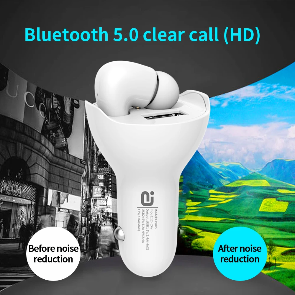 40 Вт двойной USB автомобиль Быстрая зарядка QC4.0 Handsfree Bluetooth 5 0 автомобильный