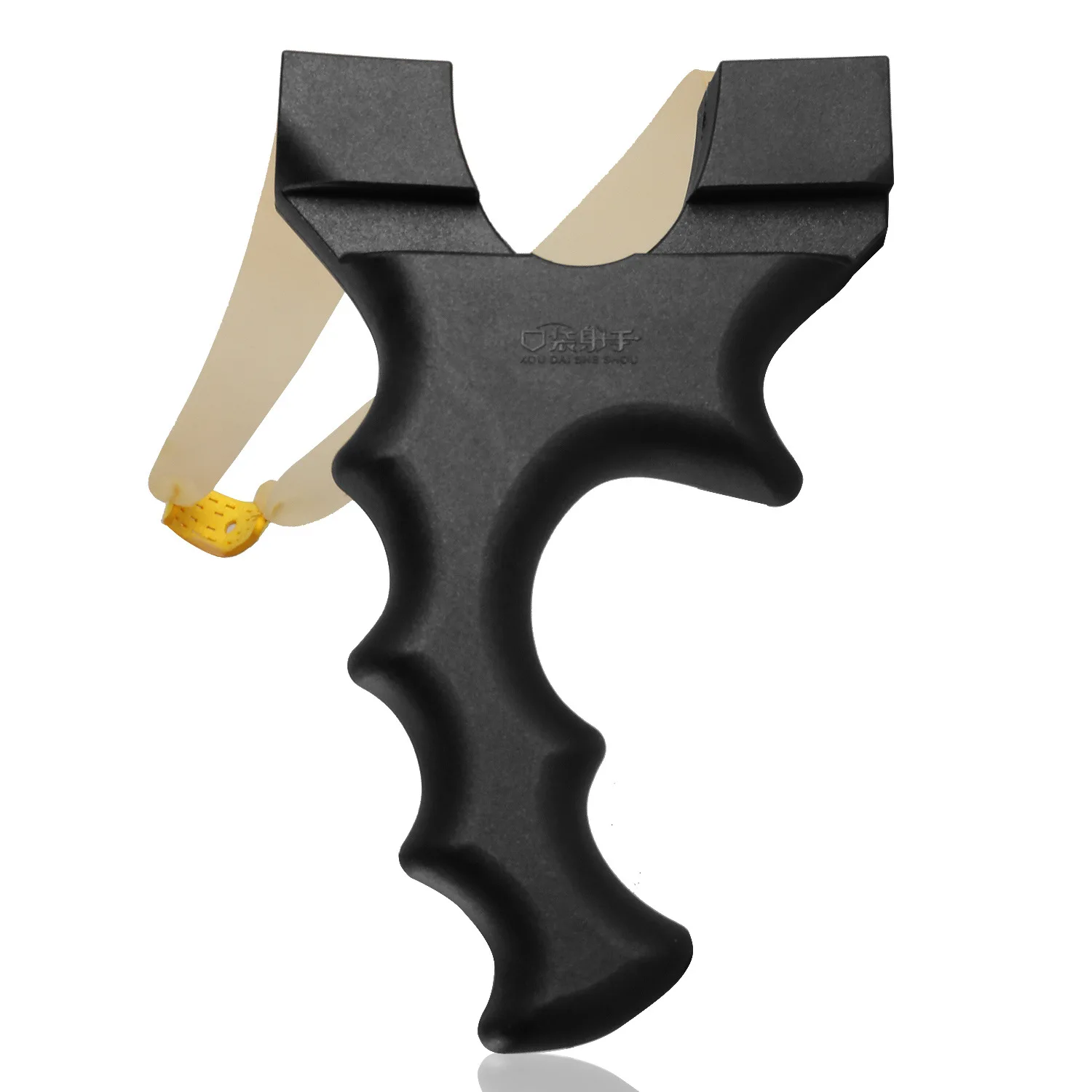 

New Type Of Traditional Slant C Grip Handle Free Flat Leather Catapult With Power High Precision Hunting Shooting Slingshot 2021