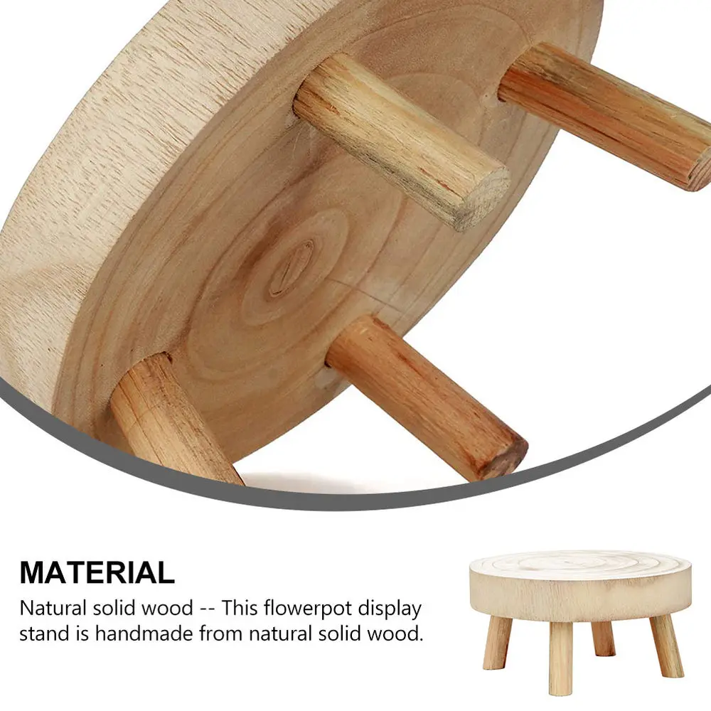 

Planter Round Rack Flower Pot Storage Rack Home Wood Rack Flower Pot Stand