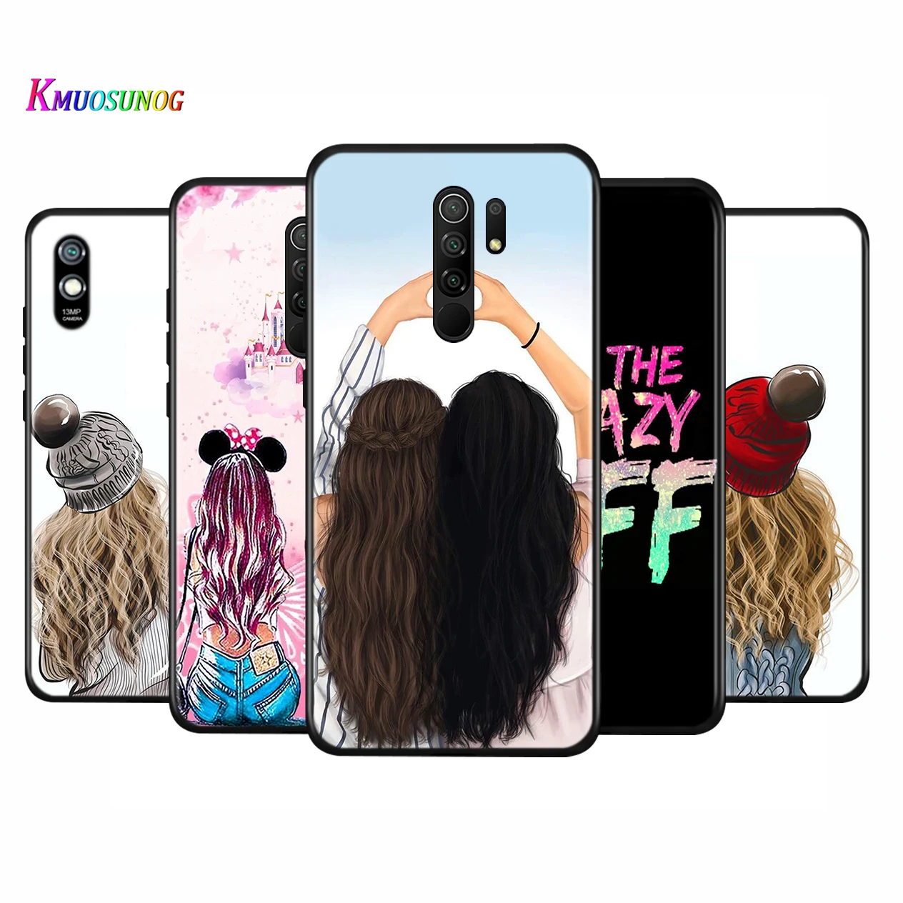 

Cute Girlfriend BFF Silicone Cover For Xiaomi Redmi K40 K30 K30i K30S K30T K20 10X GO Y2 Y3 Pro Ultra Phone Case