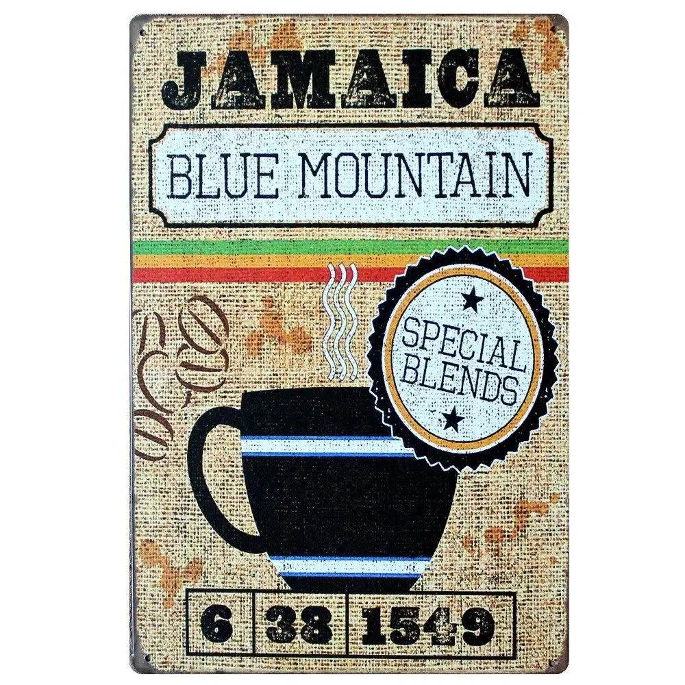 Jamaica кофе металлические знаки Подарок пабы холсты настенной живописи бар Ремесло