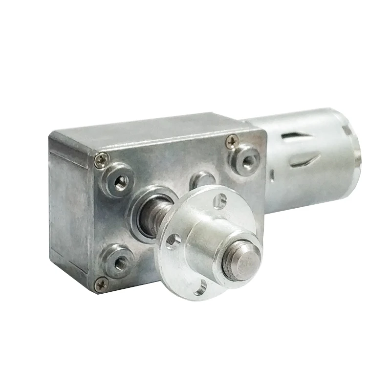

High Torque Worm Gear Motor 8mm*33mm Output Screw Shaft with Screw Flange DC 24v 2RPM to 150 RPM Metal Gearmotors