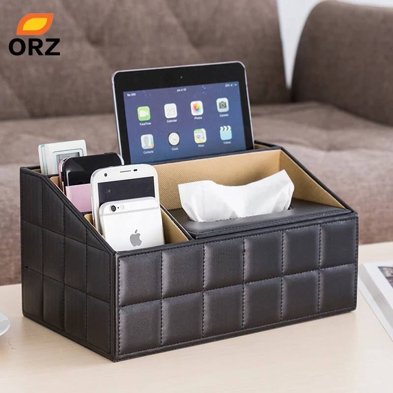 ОРЗ искусственная кожа ткани держатель для салфеток Офис стол Организатор