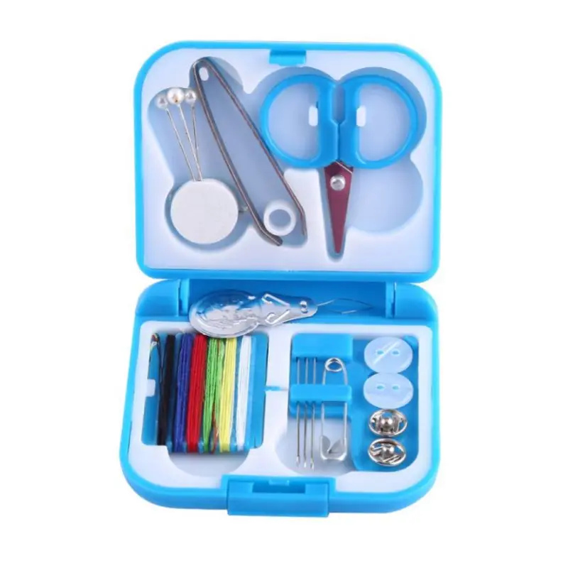 1set Portable Sewing Box Needle Threads Set Storage for Home Travel Scissor Thimble Buttons Pins Tools | Дом и сад