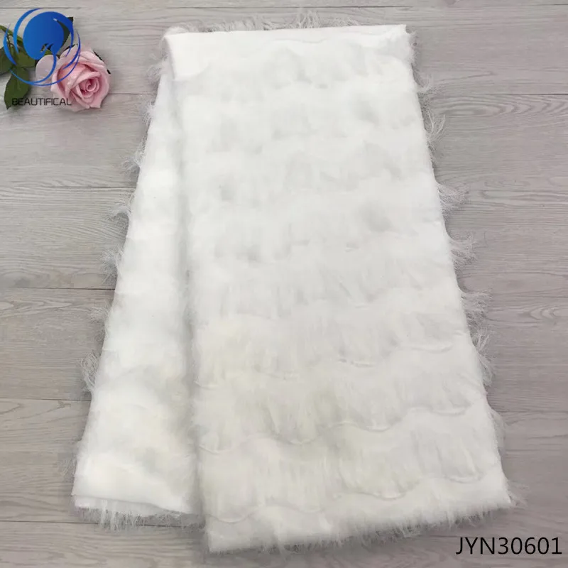 Красивая шифоновая кружевная ткань 2018 королевская белая новейшая нигерийская