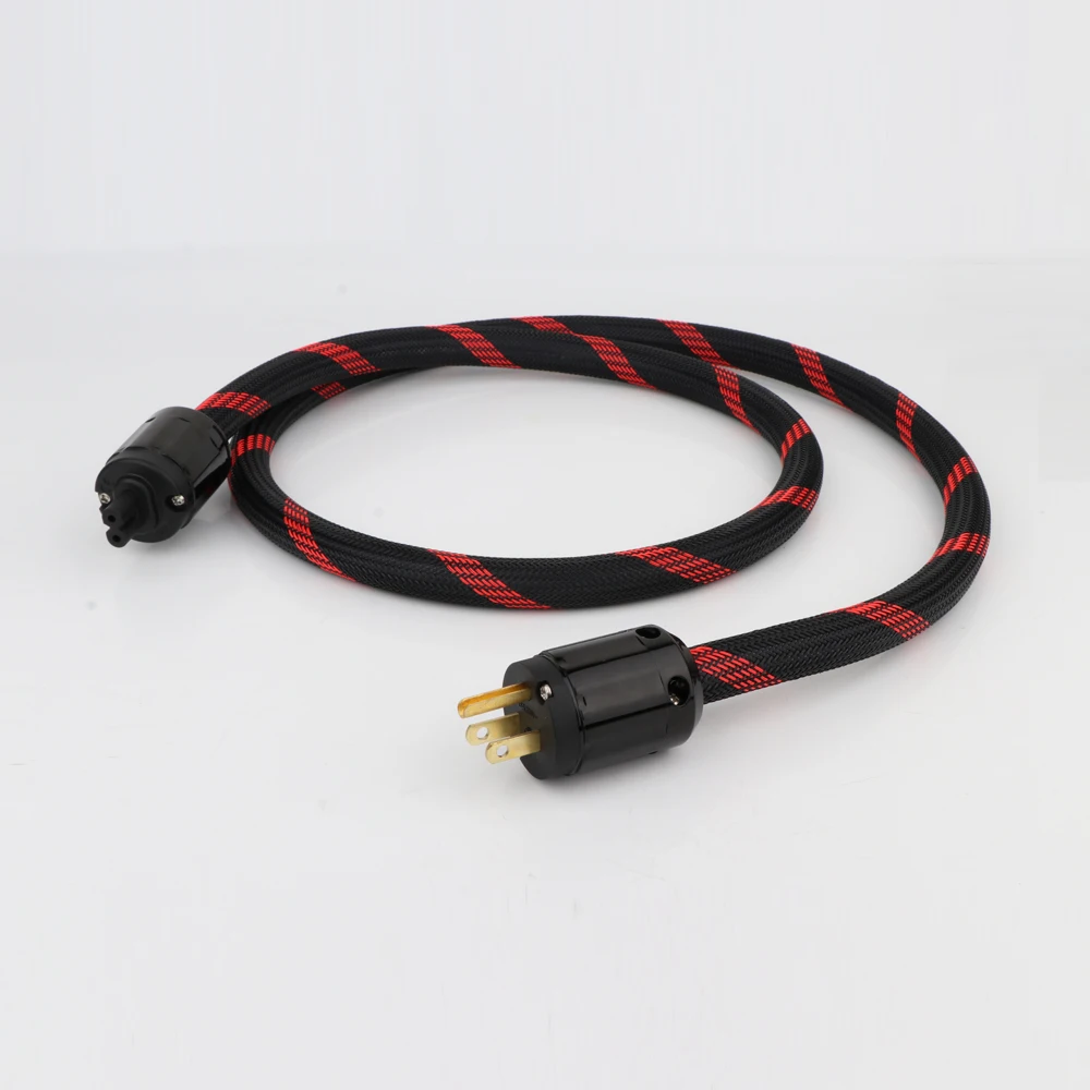 

Hifi FP-314Ag OFC series silver plated Hi-End EU/US AC power cable With Figure 8 IEC Female socket Audiophile HIFI Power Cable
