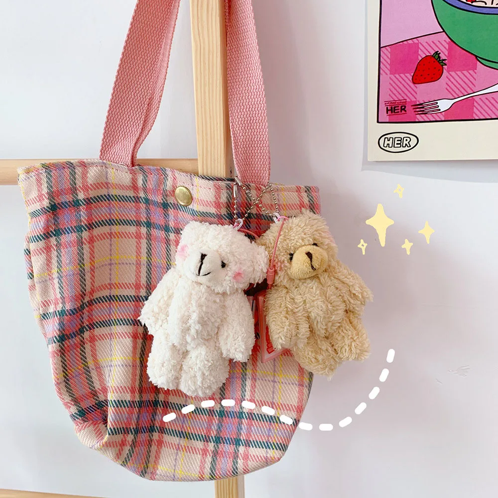 

Cute Cartoon Plush Bear Rabbit Keychain Pompom Trinkets for Women Girl Bag Car Key Ring Mobile Phone Pendant Key Chains Jewelry