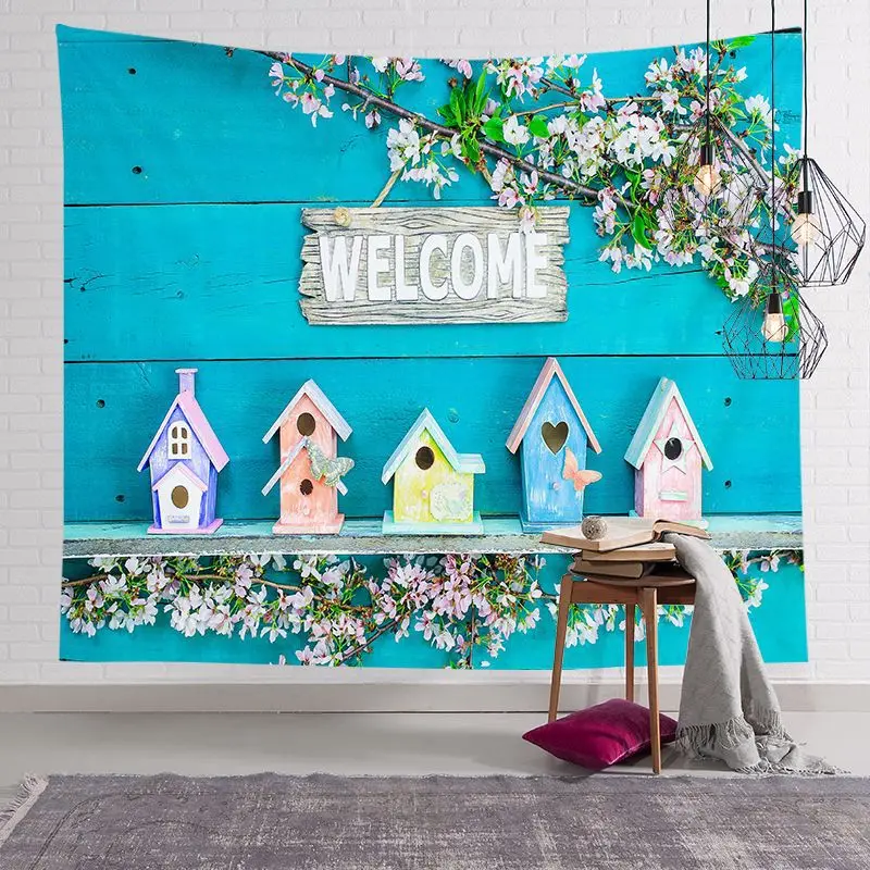 Ins подвесной тканевый фон ткань в скандинавском стиле зеленое растение