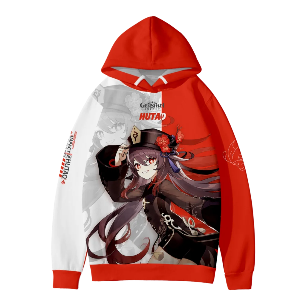 

Популярный 3d-костюм героя игры Genshin hutao, толстовка с капюшоном для мальчиков и девочек, Высококачественная удобная повседневная одежда