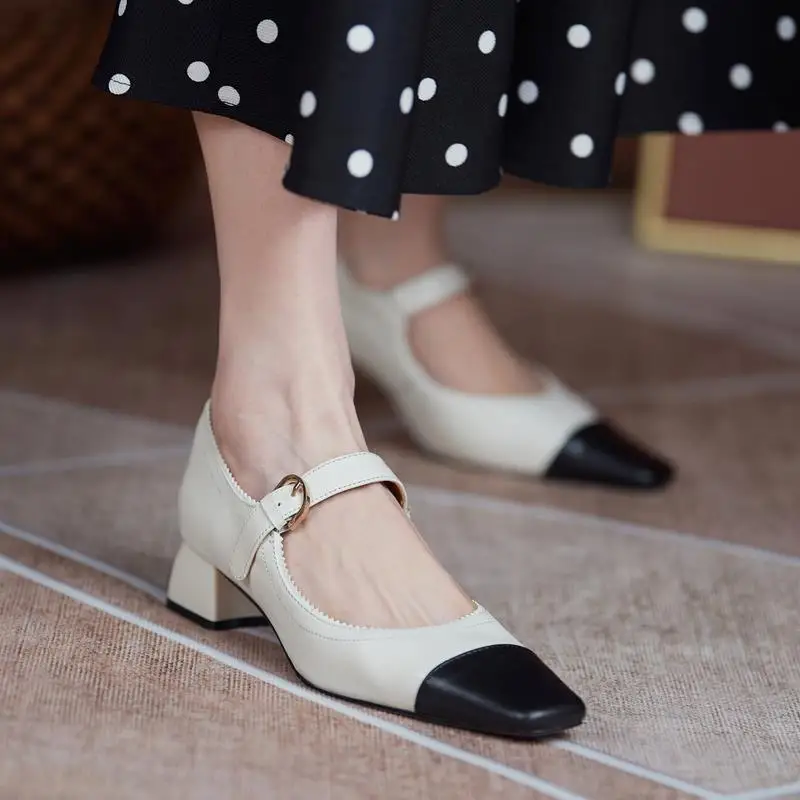 

KemeKiss 2021 Women Real Leather Pumps Fashion High Heel Shoes Women Spring Party Shoes Lady Footwear Size 34-39