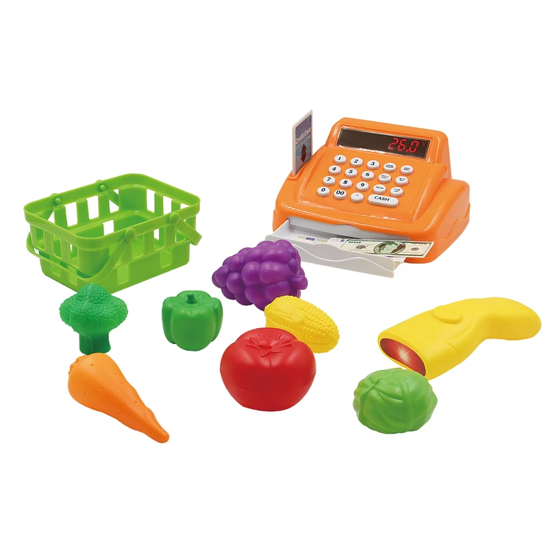 

Children's Simulation Suit Fruit Supermarket Cash Register Toy With Scanner