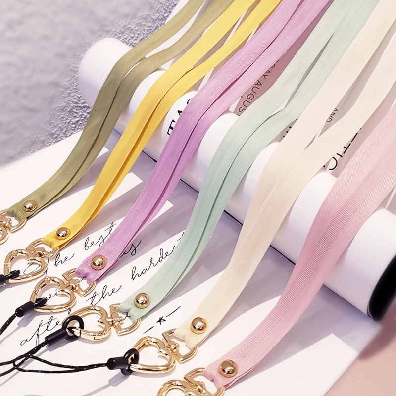 

Neck Strap Metal Heart Clip Lanyard Mobile Phone Straps Strap Wrist Rope Phone Wrist Straps Hanging Rope Ornaments