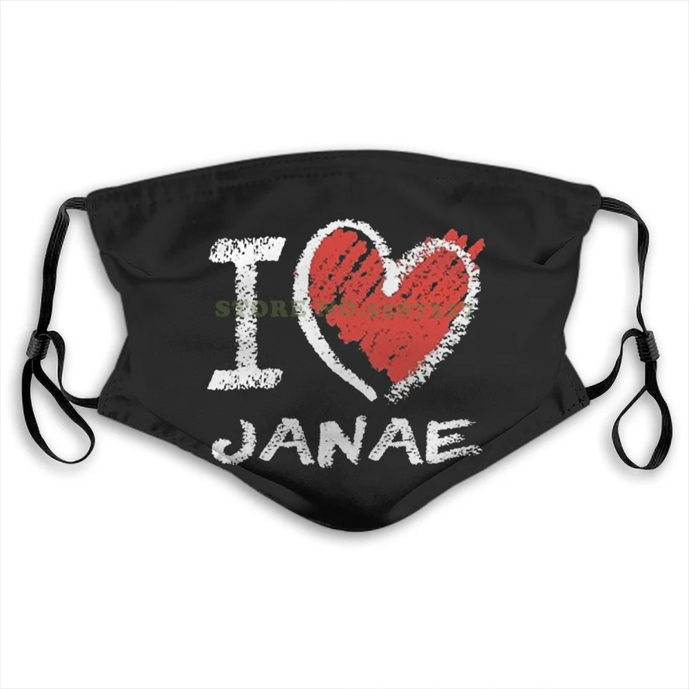 

Модные смешные многоразовые маски I Love Janae в стиле мела