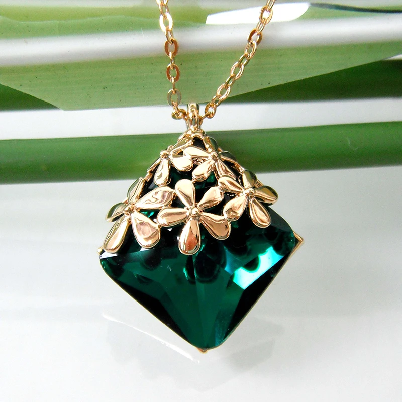 Ожерелье с подвеской в виде листьев Navachi SMT6343|f pendant|necklace crystal pendantcrystal |