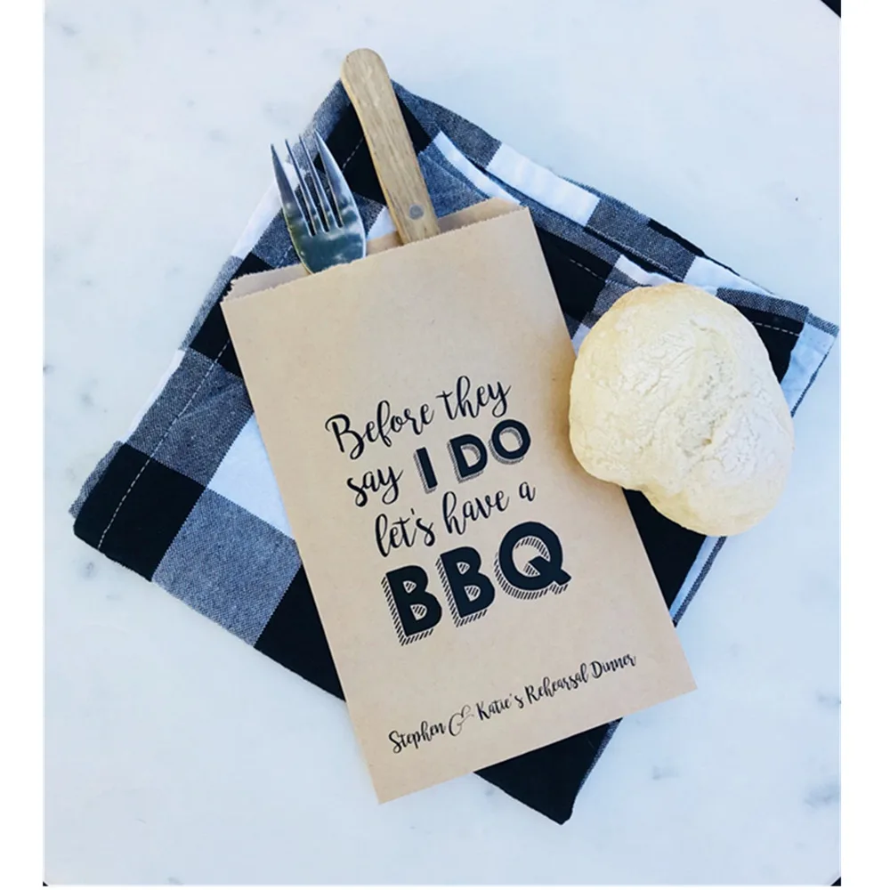 Пользовательские печатные на крафт-коричневых репетиционных обеденных мешках!