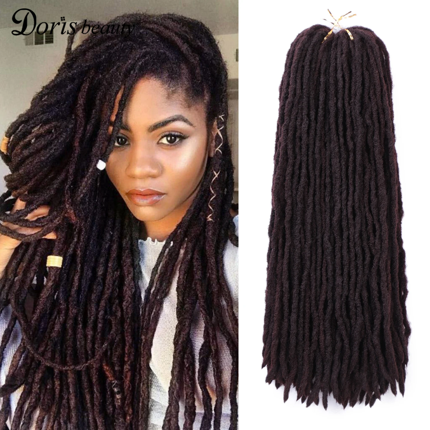 Сестры замки дредлоки накладные волосы на крючках косички Locs вязание крючком