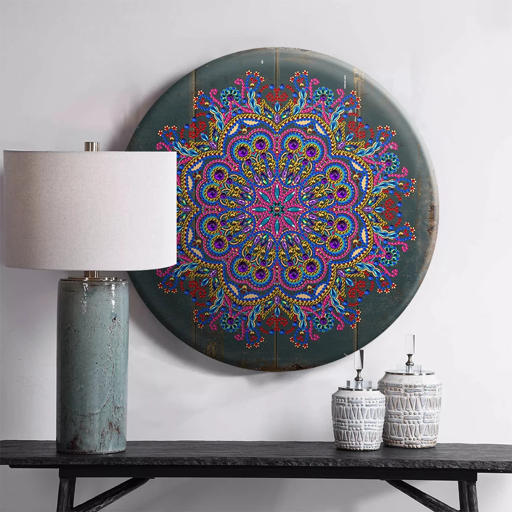 Новый набор фиолетовой мандалы 5D алмазной живописи Оловянная Алмазная вышивка