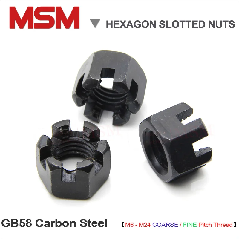 Hex Slotted Nuts and Castle DIN935 Coarse Fine Pitch Anti-loosen M6 M8 M10 M12 M16 M20 M24 GB58 | Обустройство дома