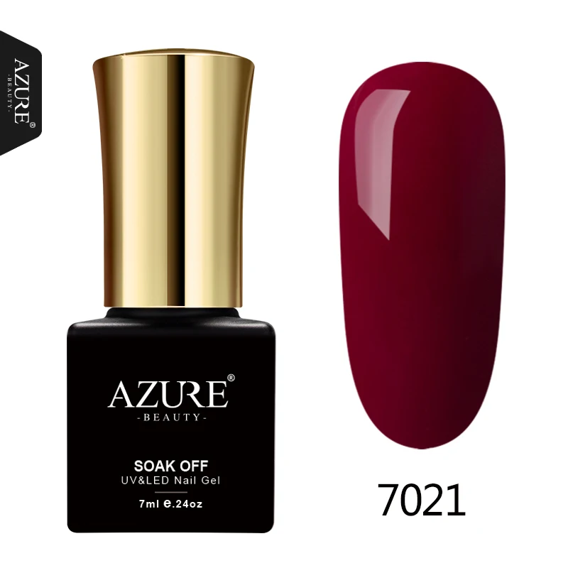 7021 Лазурная красота Гель-лак Желтый Розовый Цветной Гель-лак для маникюра 7 мл эмалированный гель УФ отмачиваемый лазурный лак для ногтей - Цвет: 7021