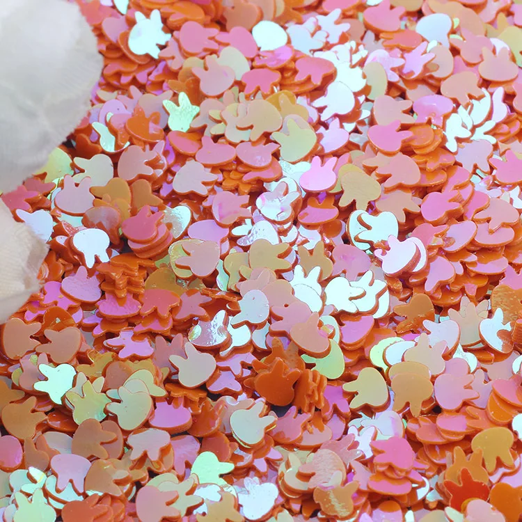 10 г/лот 4 мм с милыми заячьими голова пайетки для поделок DIY Nail Art конфетти