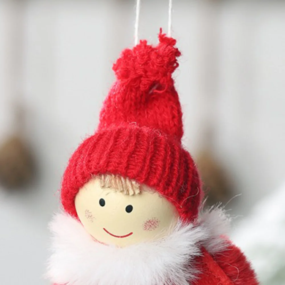 Плюшевый Ангел для катания на лыжах Рождественский мультяшный кулон украшения