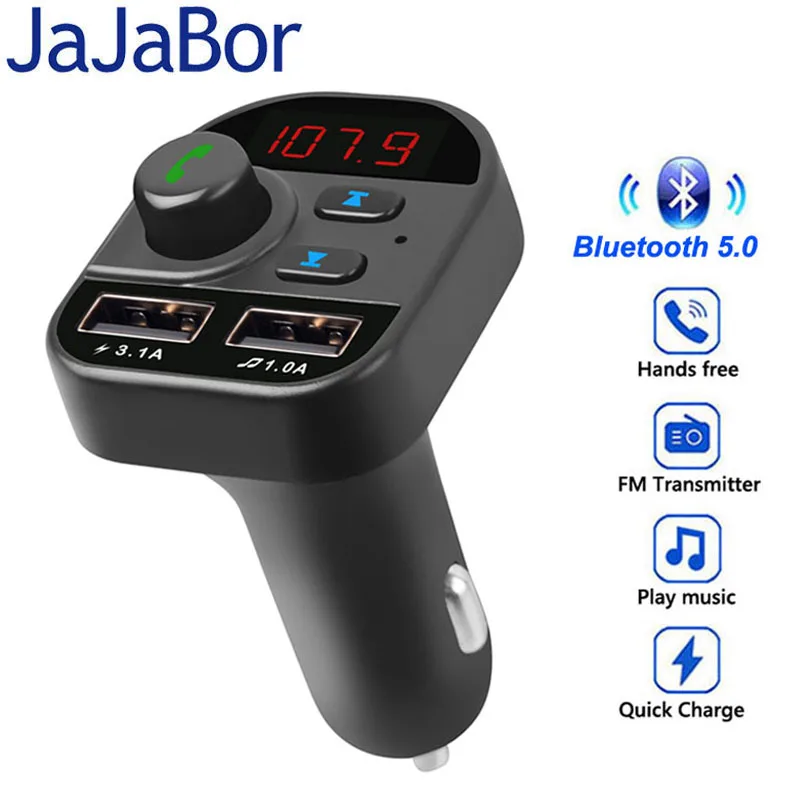Беспроводной fm передатчик JaJaBor Bluetooth автомобильный комплект свободные руки