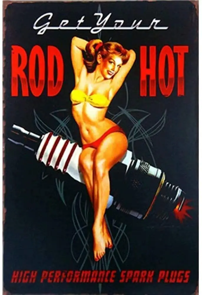 

The Metal Tin Sign Vintage Chic Art Road Hot Sexy Lady Art Decoration for Outdoor Walls of Home Bar Cafe Restaurant