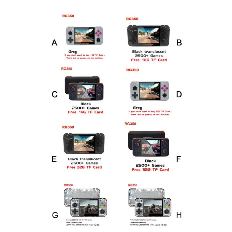 

Hand Held Game Device TF Card Support Game Console 3.5 Inch Portable Color Screen Games Player Built-in Classic Game