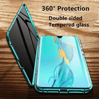 luxury metal anti peeping phone case for samsung galaxy a71 a51 a20 a30 a40 a50 a70 a41 a81 magnetic protective back cover