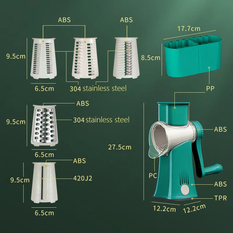 Многофункциональная овощерезка кухонные инструменты ручная барабанная терка