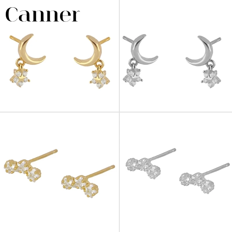 Женские серьги гвоздики из серебра 925 пробы с фианитами|Серьги-гвоздики| |