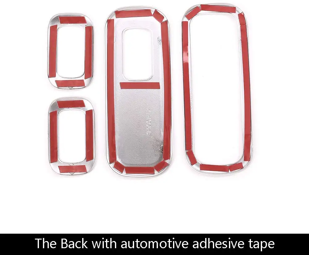 ABS Матовый Серебристый переключатель для стеклоподъемника крышка рамы отделка