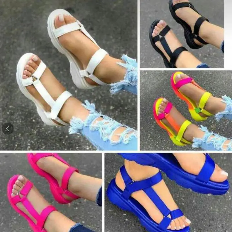 

Odinokov, разноцветная повседневная женская обувь на плоской подошве, удобные сандалии, светильник сандалии, Размеры 35-43