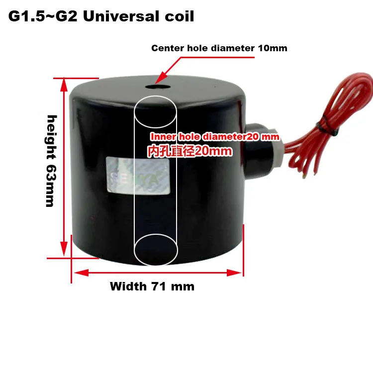 Катушка соленоидного клапана 2W160-15 2W200-20 2W250-25 2W400-40 AC220V DC24V