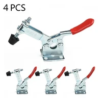 4pcs gh 201b red toggle clamp horizontal clamp 100kg quick release locking lever fastener hand heavy duty hand power tools parts