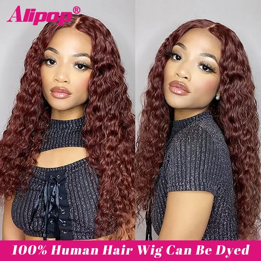 250% Water Wave Lace Front Wig Transparent Wigs For Women Cheap Human Hair Brazilian Remy T-Part Curly | Шиньоны и парики